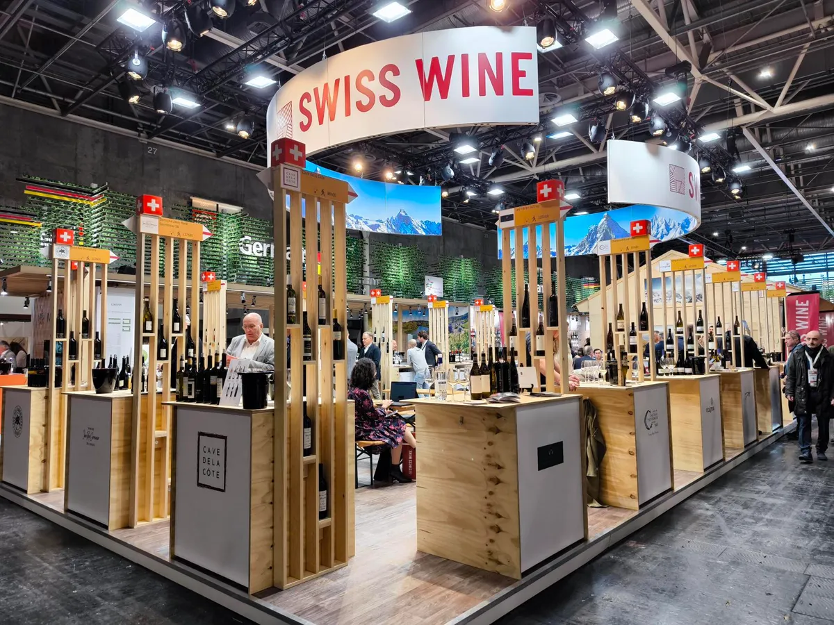 Le stand de Swiss Wine Promotion à Wine Paris et Vinexpo Paris 2024